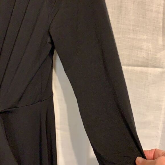 Charter Club Large Black 3/4 sleeve wrap dress. - Picture 6 of 11